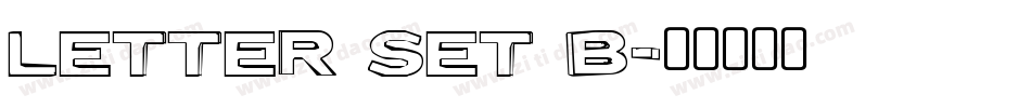 Letter Set B字体转换
